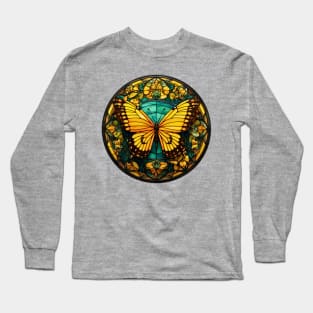 stained glass butterfly Long Sleeve T-Shirt